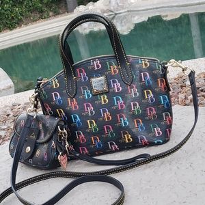 2 xDooney & Bourke bag wallet EUC coated canvas DB